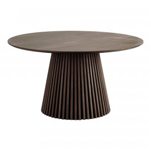 Jídelní stůl Osaka smoked, kulatý, dubová dýha, Ø140×75 cm – House Nordic