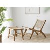 Zahradní křeslo Derby, teak/polyratan, přírodní, 60×80×73 cm – House Nordic