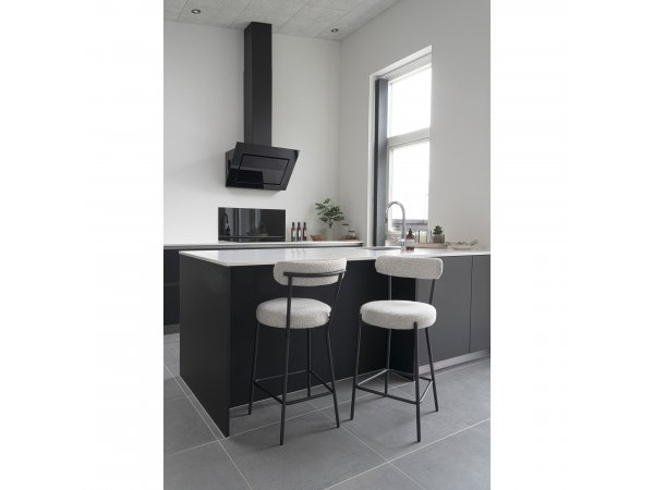 Barová židle Badalona, bílé bouclé – House Nordic