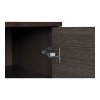 Kyoto skříňka, 3 zásuvky, 2 dvířka, kouřová dýha, černé kovové nohy, 150×40×74 cm – House Nordic