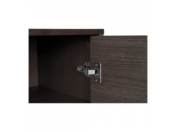 Kyoto skříňka, 3 zásuvky, 2 dvířka, kouřová dýha, černé kovové nohy, 150×40×74 cm – House Nordic