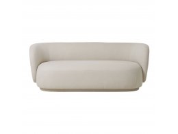 Pohovka Mykonos, 2,5místná, bouclé, písková, 185×86×72 cm – House Nordic