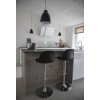 Barová židle Trondheim, černá ekokůže, chrom – House Nordic