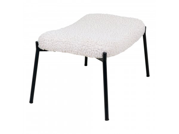 Podnožka Glasgow, bílá teddy, 61×41×36 cm – House Nordic