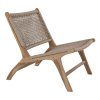 Zahradní křeslo Derby, teak/polyratan, přírodní, 60×80×73 cm – House Nordic