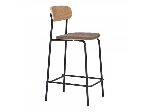 Barová židle Estepona, hnědá / přírodní / černá, 95×42,5×49 cm – House Nordic