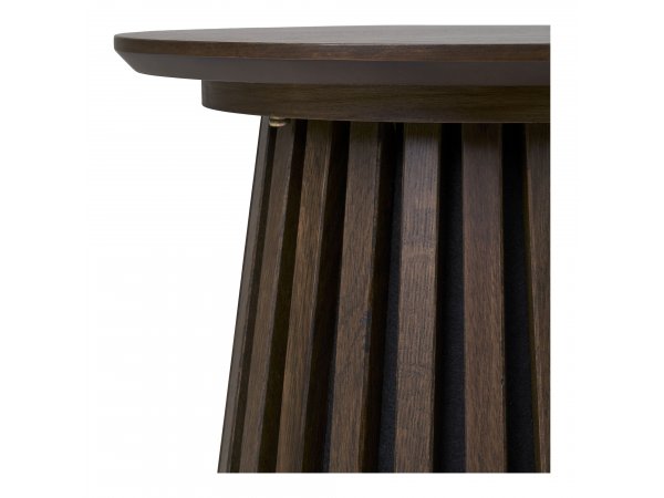 Odkládací stolek Osaka smoked, kulatý, dubová dýha, Ø40×50 cm – House Nordic