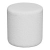 Taburet Ejby, kulatý, bouclé, bílý, ø34×36 cm – House Nordic
