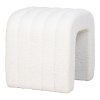 Taburet Colma, bouclé, bílý, 41×36,5 cm – House Nordic