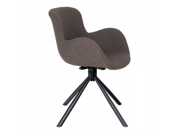 Jídelní židle Amorim, otočná, bouclé, hnědá – House Nordic
