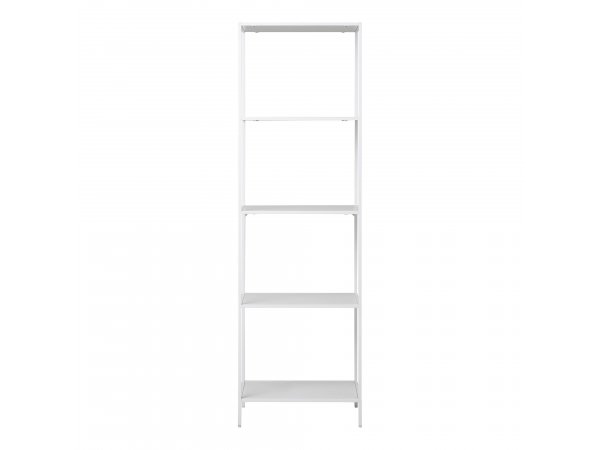 Kovová knihovna Vita, 5 polic, bílá – House Nordic