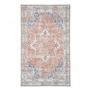 Rohožka Havana, chenille polyester, oranžovo-modrá, 50×80 cm – House Nordic