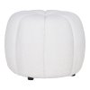 Taburet Paisley, kulatý, bouclé, off-white, ø48×38 cm – House Nordic