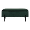 Lavice Watford, sametová, zelená, 95×36,5×43 cm – House Nordic