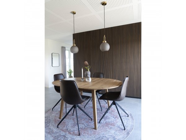 Koberec Havana, kulatý, oranžovo-modrý, Ø200 cm – House Nordic