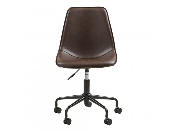 Židle do pracovny Monaco, PU kůže, tmavě hnědá – House Nordic