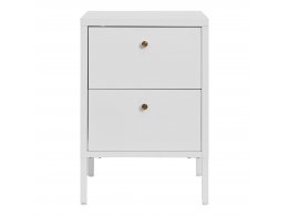 Dalby komoda, 2 zásuvky, ocel, bílá, 40×40×60 cm – House Nordic