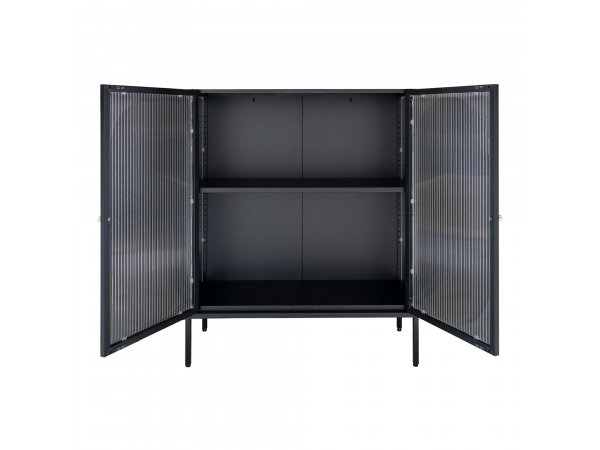 Vitrína Adelaide, černá, 90×35×110 cm – House Nordic