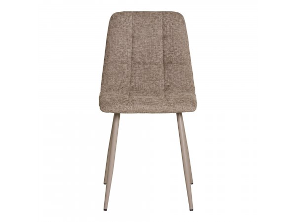 Jídelní židle Middelfart, šedá látka, šedé kovové nohy – House Nordic