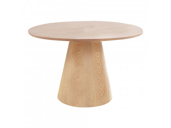 Jídelní stůl Bolton, kulatý, jasanová dýha, přírodní, Ø120 × 76 cm – House Nordic