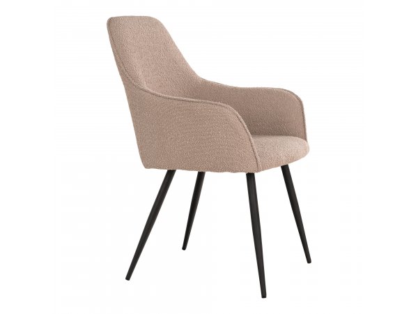 Jídelní židle Harbo, bouclé, béžová, 65×57×87 cm – House Nordic