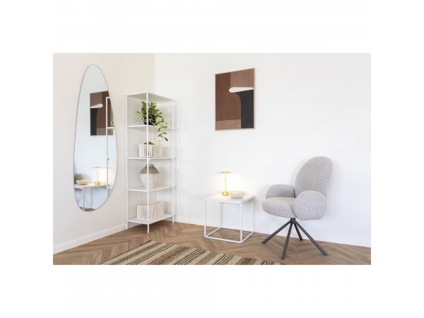 Jídelní židle Lana, otočná, s područkami, bouclé, písková – House Nordic