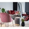 Jídelní židle Geneve, růžový samet, mosazné nohy – House Nordic