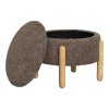 Taburet Medas, hnědý, Ø45×36 cm – House Nordic