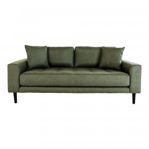 Pohovka Lido, 2,5místná, polyester, olivově zelená, 180×93×76 cm – House Nordic