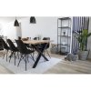 Jídelní židle Oslo, černá, PU kůže, černé kovové nohy – House Nordic