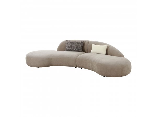 Pohovka Venice, 3místná, žinylka, přírodní, 318×90×72 cm – House Nordic