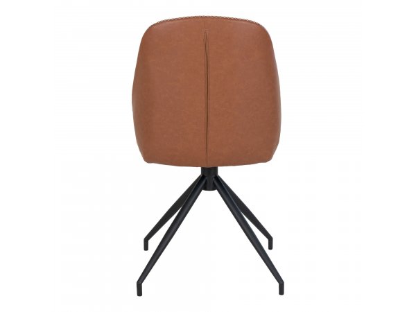 Jídelní otočná židle Monte Carlo, vintage hnědá ekokůže, 60×50×88 cm – House Nordic