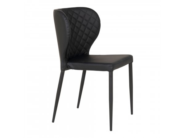 Jídelní židle Pisa, černá, ekokůže – House Nordic