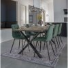 Jídelní židle Middelfart, samet, tmavě zelená, černé nohy – House Nordic