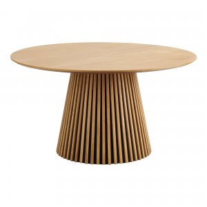 Jídelní stůl Osaka natural, kulatý, dubová dýha, Ø140×75 cm – House Nordic