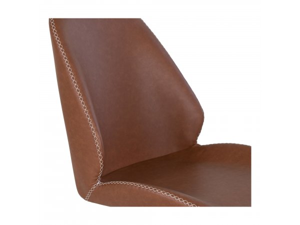 Jídelní otočná židle Monte Carlo, vintage hnědá ekokůže, 60×50×88 cm – House Nordic