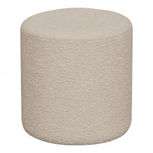 Taburet Ejby, kulatý, bouclé, béžový, ø34×36 cm – House Nordic