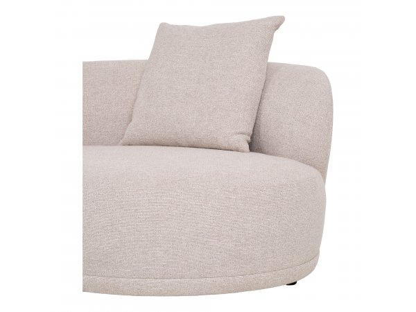 Rohová sedací souprava Kingston, levý roh, bouclé, béžová, 256×148 cm – House Nordic