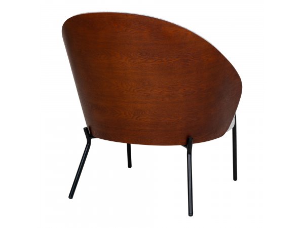 Křeslo Canelas, světle šedé s tmavě hnědými zády a černými nohami, 71×78×81 cm – House Nordic