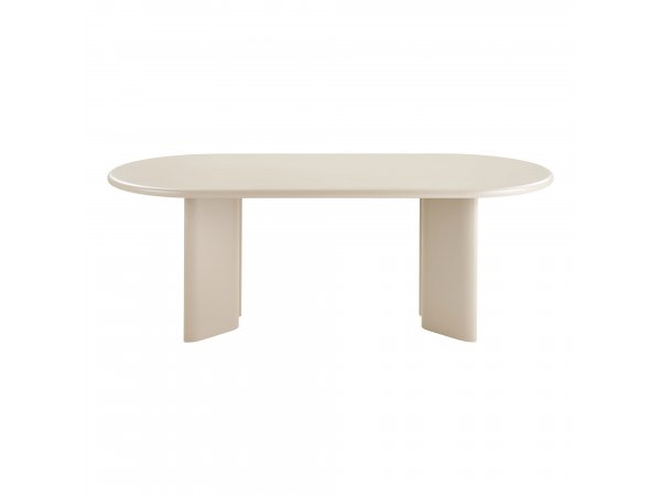 Jídelní stůl Nagano, oválný, pískový, 220 × 100 × 75 cm – House Nordic