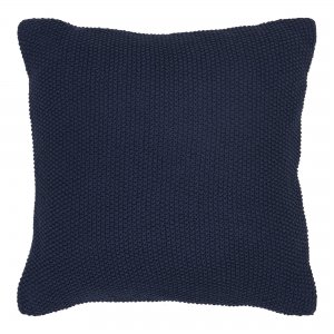 Polštář Santos, recyklovaná bavlna, tmavě modrá, 45×45 cm – House Nordic