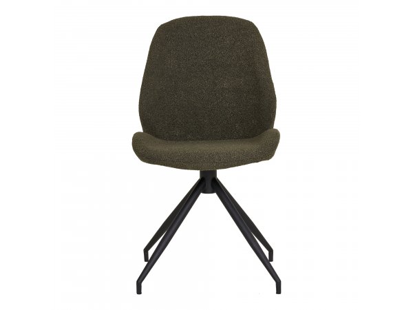 Jídelní otočná židle Monte Carlo, bouclé, zelená, 60×50×88 cm – House Nordic