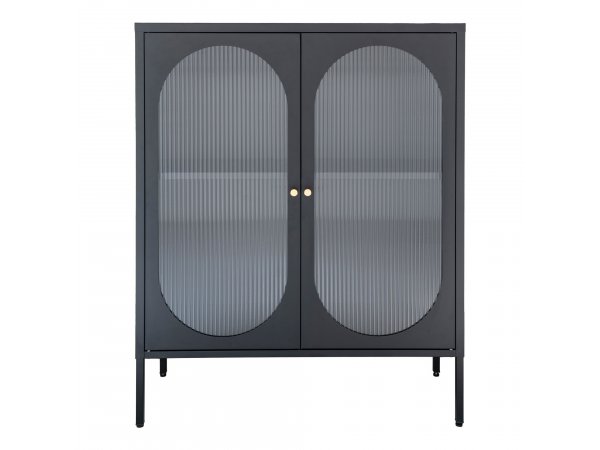 Vitrína Adelaide, černá, 90×35×110 cm – House Nordic