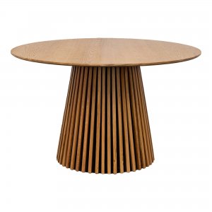 Jídelní stůl Osaka natural, kulatý, dubová dýha, Ø120×75 cm – House Nordic