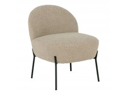 Křeslo Merida, umělá jehněčí kůže, šedo-hnědé – House Nordic