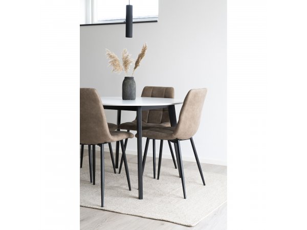 Jídelní židle Middelfart, mikrovlákno, světle hnědá – House Nordic