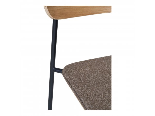 Jídelní židle Estepona, přírodní, hnědý sedák – House Nordic