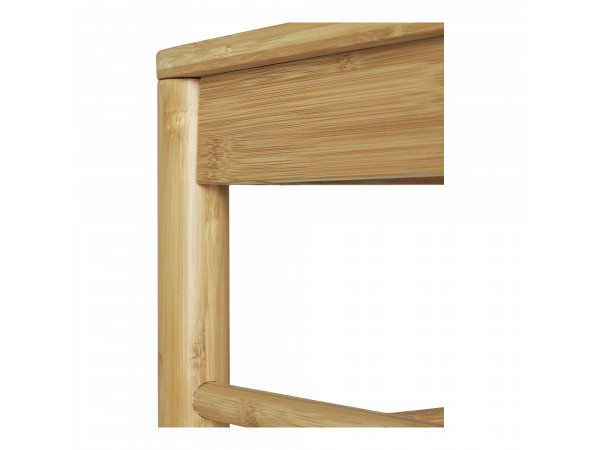 Věšák na oblečení Ember s lavicí, bambus/papírový výplet, přírodní, 95×36×165 cm – House Nordic