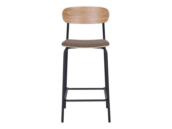 Barová židle Estepona, hnědá / přírodní / černá, 95×42,5×49 cm – House Nordic