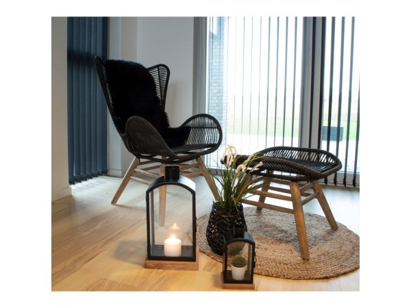 Kožešina House Nordic, přírodní ovčí kůže, černá, 50×85 cm – House Nordic